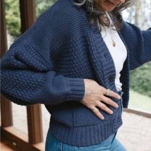 Curator SF Navy Blue Knit cotton Sweater